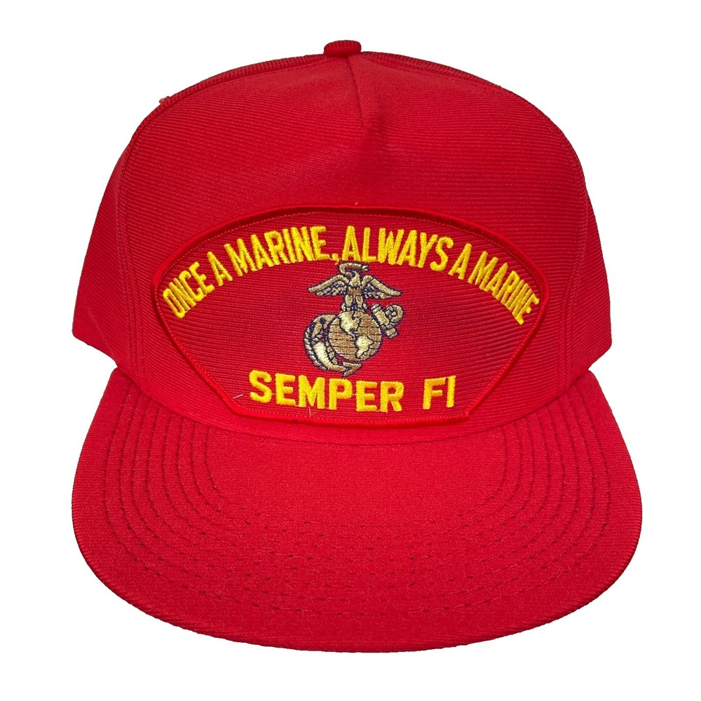 Vintage United States Marine Corps Hat Cap Snapback USA USMC Semper Fi Veteran